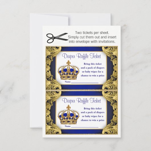 Invitation Billets de rousseur Prince Baby Boy (Devant)