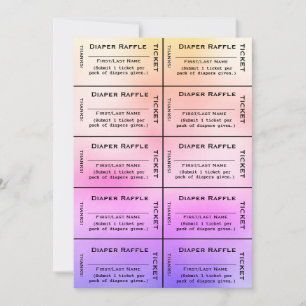 Invitation Billets de rousseur Rainbow Diaper