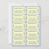 Invitation Billets de tirage au sort de couches (Devant)