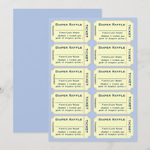 Invitation Billets de tirage au sort de couches