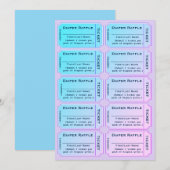 Invitation Billets de tirage au sort de couches (Devant / Derrière)