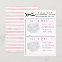 Billets de tombola couche rose gris fille