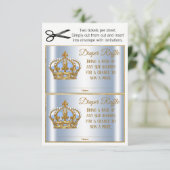 Invitation Billets de tombola pour couche de prince (Debout devant)