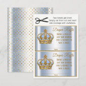 Invitation Billets de tombola pour couche de prince (Devant / Derrière)
