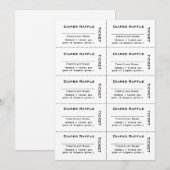 Invitation Billets de tombola pour couches  Simple (Devant / Derrière)