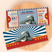 Invitation Billets de train Anniversaire Passe d'embarquement