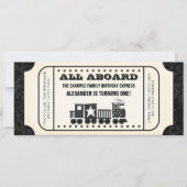 Invitation Billets de train fête d'anniversaire (Devant)