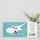 Invitation Billets d'embarquement Mariage Destination Chypre (Debout devant)