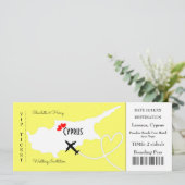 Invitation Billets d'embarquement Mariage Destination Chypre (Debout devant)