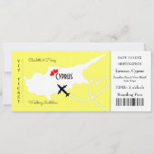 Invitation Billets d'embarquement Mariage Destination Chypre (Devant)