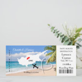 Invitation Billets d'embarquement Mariage Destination Chypre (Debout devant)
