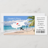 Invitation Billets d'embarquement Mariage Destination Chypre (Devant)