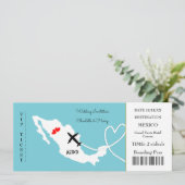 Invitation Billets d'embarquement Mariage Destination Mexique (Debout devant)