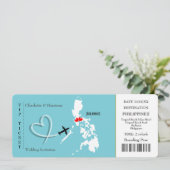 Invitation Billets d'embarquement Mariage Philippines (Debout devant)