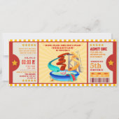 Invitation Billets d'entrée du parc aquatique Jaune Anniversa (Devant)