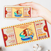 Invitation Billets d'entrée du parc aquatique Jaune Anniversa