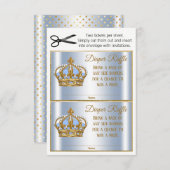 Invitation Billets Prince Diaper Raffle (Devant / Derrière)