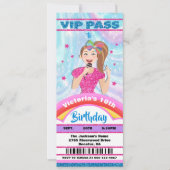 Invitation Billets VIP Star Singer VIP Anniversaire (Devant)