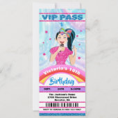 Invitation Billets VIP Star Singer VIP Anniversaire (Devant)