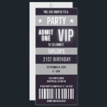Invitation Billetterie Argent 21st Any Age Birthday Party<br><div class="desc">Faites de votre fête de 21e anniversaire un événement inoubliable grâce à nos Invitations uniques de fête de 21e anniversaire de Billets. Conçues pour ressembler à des billets exclusifs, ces invitations donneront à vos invités un aperçu de l'amusement et de l'excitation qui les attendent à votre grande piscine. Caractéristiques principales...</div>