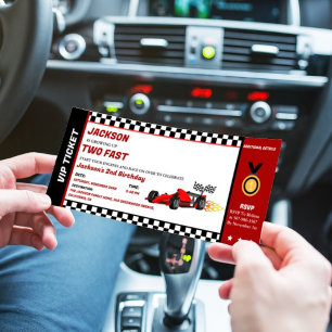 Invitation Billetterie de la course automobile d'anniversaire