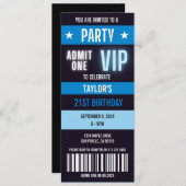 Invitation Billetterie VIP 21e Anniversaire (Devant / Derrière)