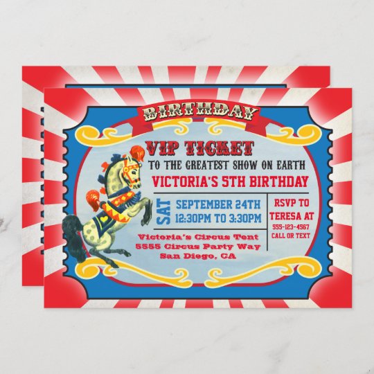 Invitation Billetterie Vip Pour La Fete D Anniversaire Du Cir Zazzle Be