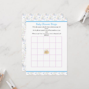 Invitation Bingo Baby shower aux oiseaux de printemps