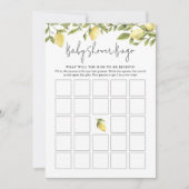 Invitation Bingo Baby shower citron CITRON (Devant)