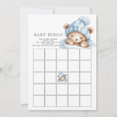 Invitation Bingo Baby shower de l'ours (Devant)