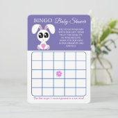 Invitation Bingo, Baby shower Flyer, Rabbit (Debout devant)