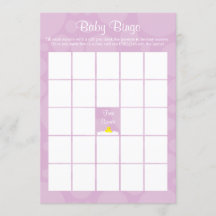 Bingo baby shower - Rubber Ducky Thème - Lilac