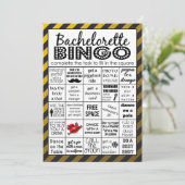 Invitation Bingo Bachelorette Or, Jeu De Fête, Défi (Debout devant)