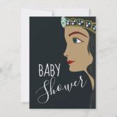 Invitation Bingo du Baby shower bleu princesse (Devant)