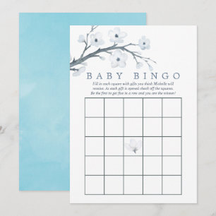 Invitation Bingo du Baby shower de fleurs de cerisiers