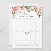Invitation Bingo du Baby shower floral d'été Sunkissed (Devant)