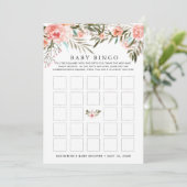 Invitation Bingo du Baby shower floral d'été Sunkissed (Debout devant)