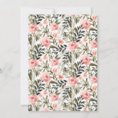 Invitation Bingo du Baby shower floral d'été Sunkissed (Dos)