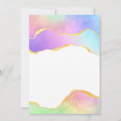 Invitation Bingo Fête des mariées en pierre d'âge arc-en-ciel (Dos)