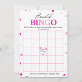 Invitation Bingo Fête des mariées | Pink Magenta Confetti Gam (Devant)