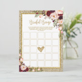 Invitation Bingo Gold Parties scintillant Marsala Showgame (Debout devant)