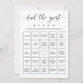 Invitation Bingo modifiable Trouvez le jeu de Fête des mariée (Devant)