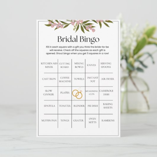 Invitation Bingo nuptiale (Debout devant)