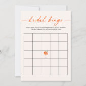 Invitation Bingo nuptiale Aperol Spritz Fête des mariées cart (Devant)
