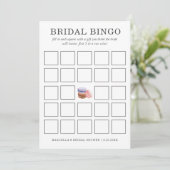 Invitation Bingo nuptiale | Français Macaron (Debout devant)