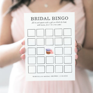 Invitation Bingo nuptiale   Français Macaron