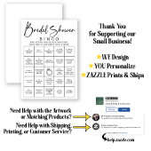 Invitation Bingo nuptiale Trouvez le jeu de Fête des mariées 