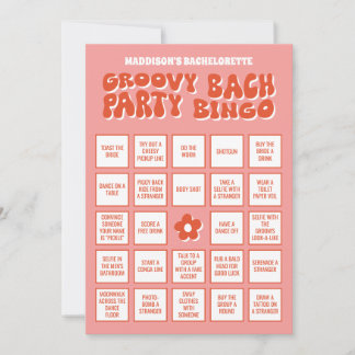 Invitation Bingo super Bach Bachelorette Party, Téléchargez-l