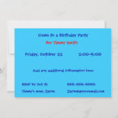 Invitation Biplane en bois (Dos)