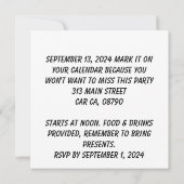 Invitation Biplane survolant la bannière d'anniversaire heure (Dos)